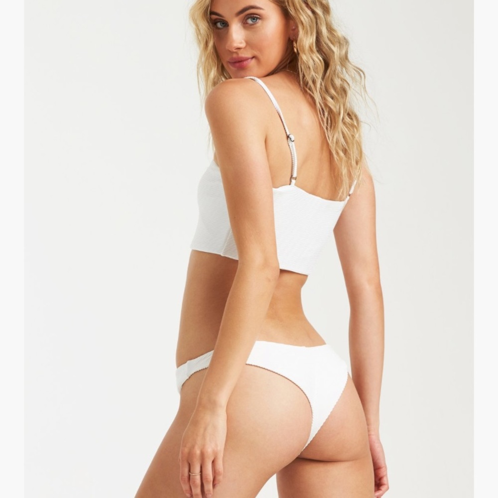 Billabong White Tanga Bikini Bottoms